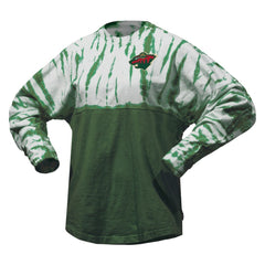 Minnesota Wild Spirit Jersey Unisex Crystal Half Dye Long Sleeve T-Shirt Green
