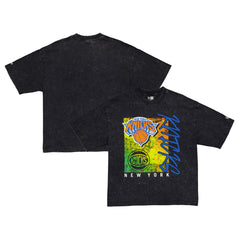 New York Knicks Sport Classics Enzyme Washed T-Shirt - Black | New Era for sale