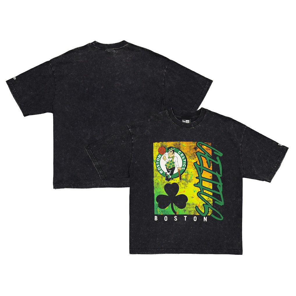 Boston Celtics Sport Classics Enzyme Washed T-Shirt - Black | New Era cheap