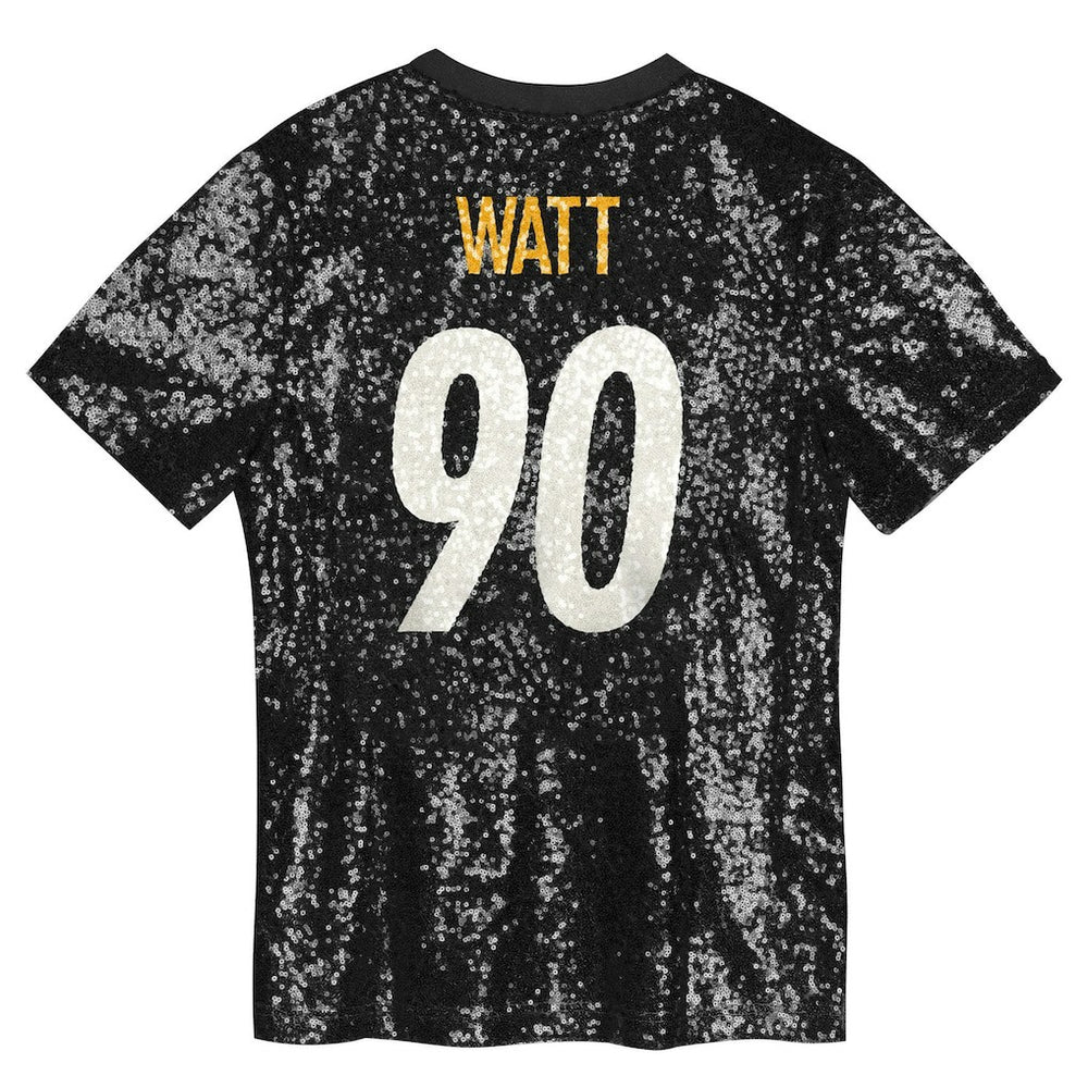 T.J. Watt Pittsburgh Steelers Women's Player Name & Number V-Neck Fashion Jersey - Black cheap