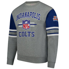 Indianapolis Colts All Over 4.0 Vintage Logo Pullover Sweatshirt - Heather Gray discount