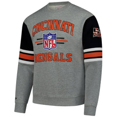 Cincinnati Bengals All Over 4.0 Vintage Logo Pullover Sweatshirt - Heather Gray for sale