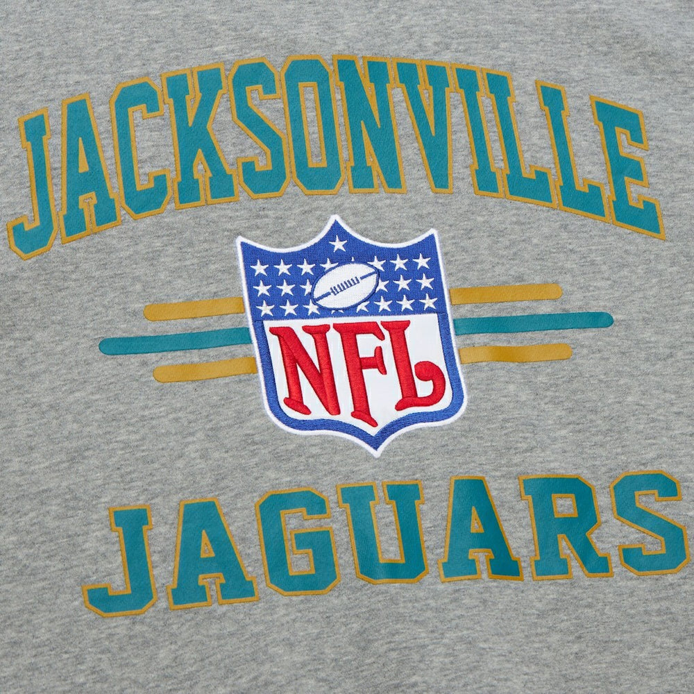 Jacksonville Jaguars All Over 4.0 Vintage Logo Pullover Sweatshirt - Heather Gray for sale