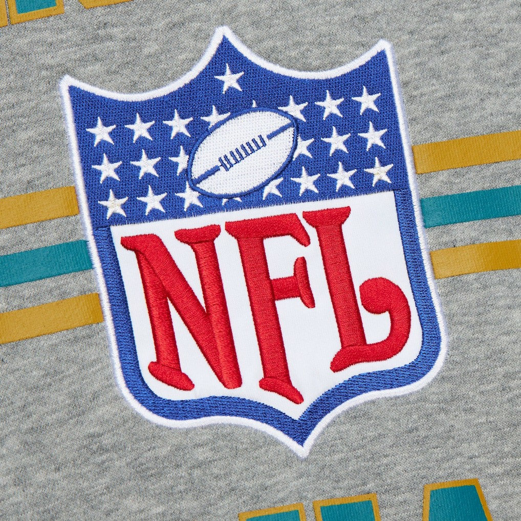 Jacksonville Jaguars All Over 4.0 Vintage Logo Pullover Sweatshirt - Heather Gray for sale