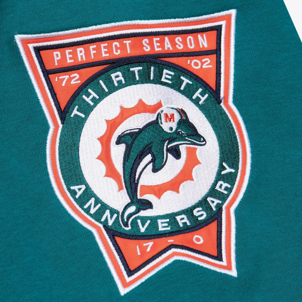 Miami Dolphins All Over 4.0 Vintage Logo Pullover Sweatshirt - Heather Gray discount