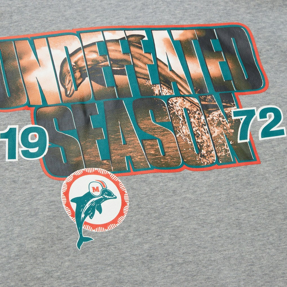 Miami Dolphins All Over 4.0 Vintage Logo Pullover Sweatshirt - Heather Gray discount