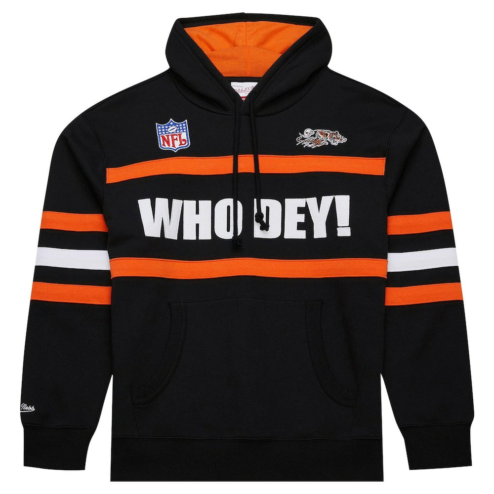 Cincinnati Bengals Vintage Logo Head Coach Fleece Pullover Hoodie - Black outlet