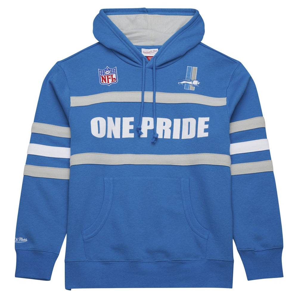 Detroit Lions Vintage Logo Head Coach Fleece Pullover Hoodie - Blue sale
