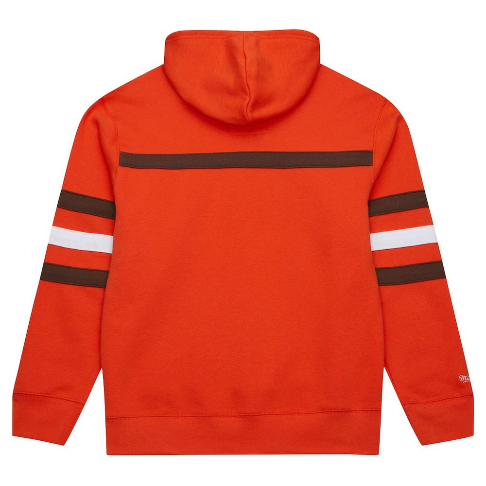 Cleveland Browns Vintage Logo Head Coach Fleece Pullover Hoodie - Orange sale