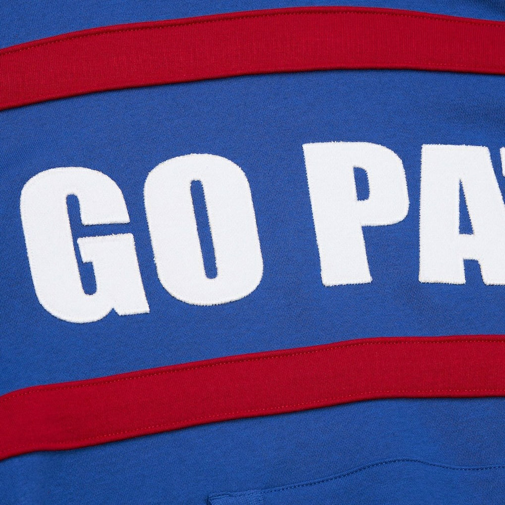 New England Patriots Vintage Logo Head Coach Fleece Pullover Hoodie - Royal on sale