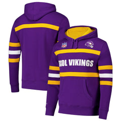 Minnesota Vikings Vintage Logo Head Coach Fleece Pullover Hoodie - Purple online