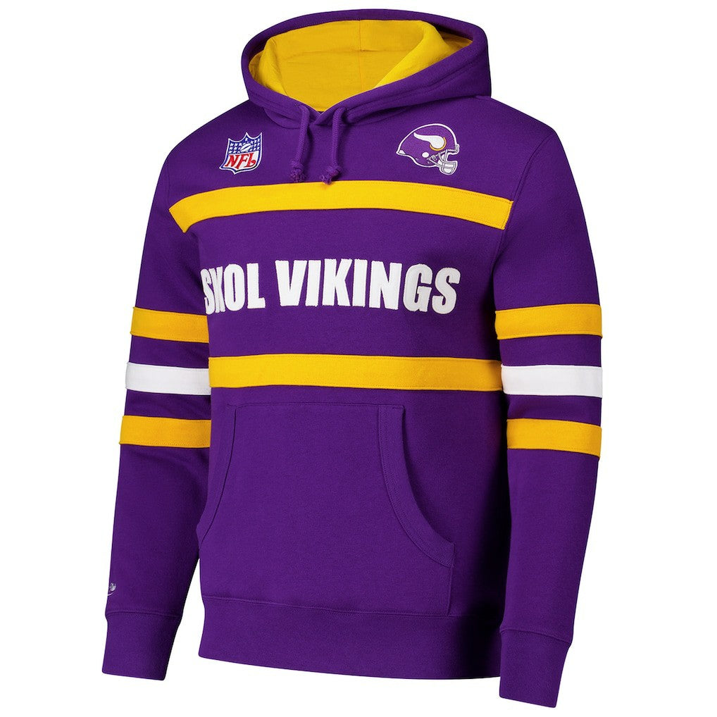 Minnesota Vikings Vintage Logo Head Coach Fleece Pullover Hoodie - Purple online
