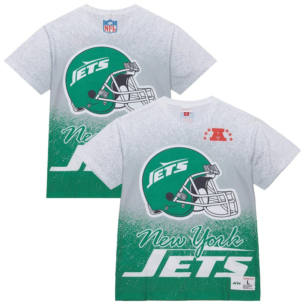 New York Jets Team Burst Vintage Logo T-Shirt - White on sale