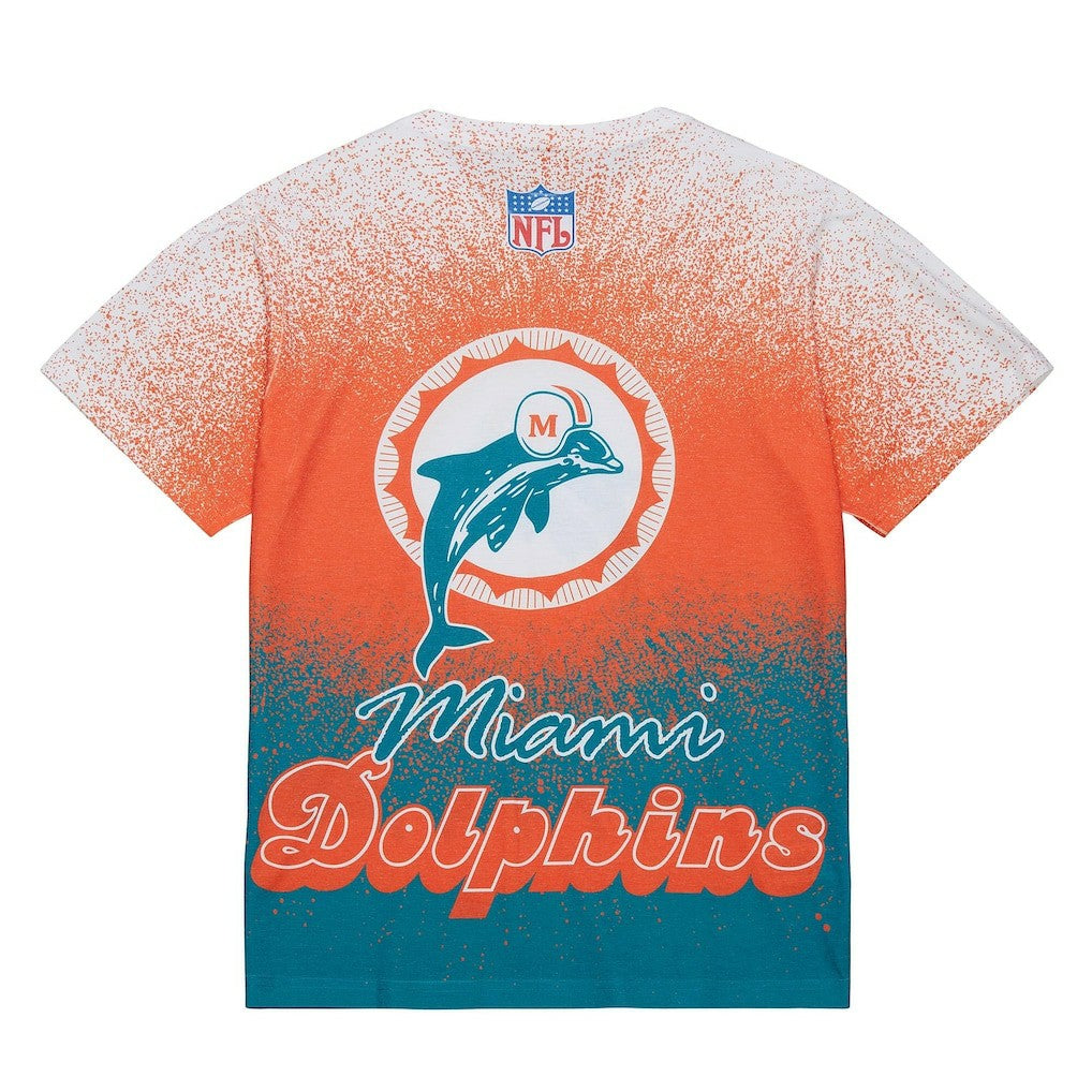Miami Dolphins Team Burst Vintage Logo T-Shirt - White outlet
