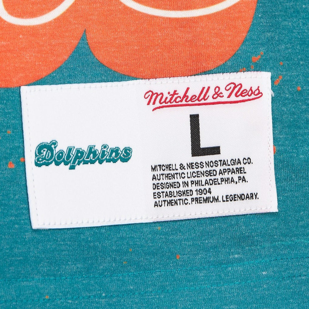 Miami Dolphins Team Burst Vintage Logo T-Shirt - White outlet