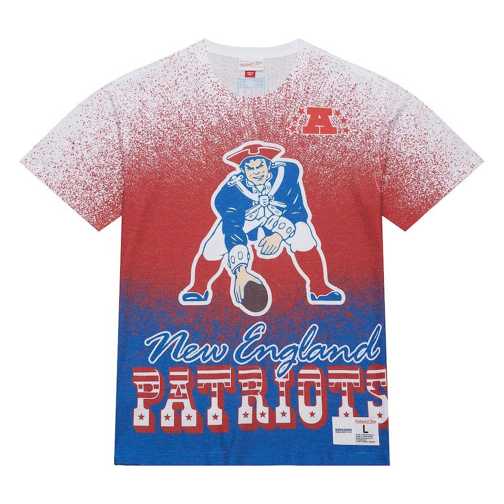New England Patriots Team Burst Vintage Logo T-Shirt - White cheap