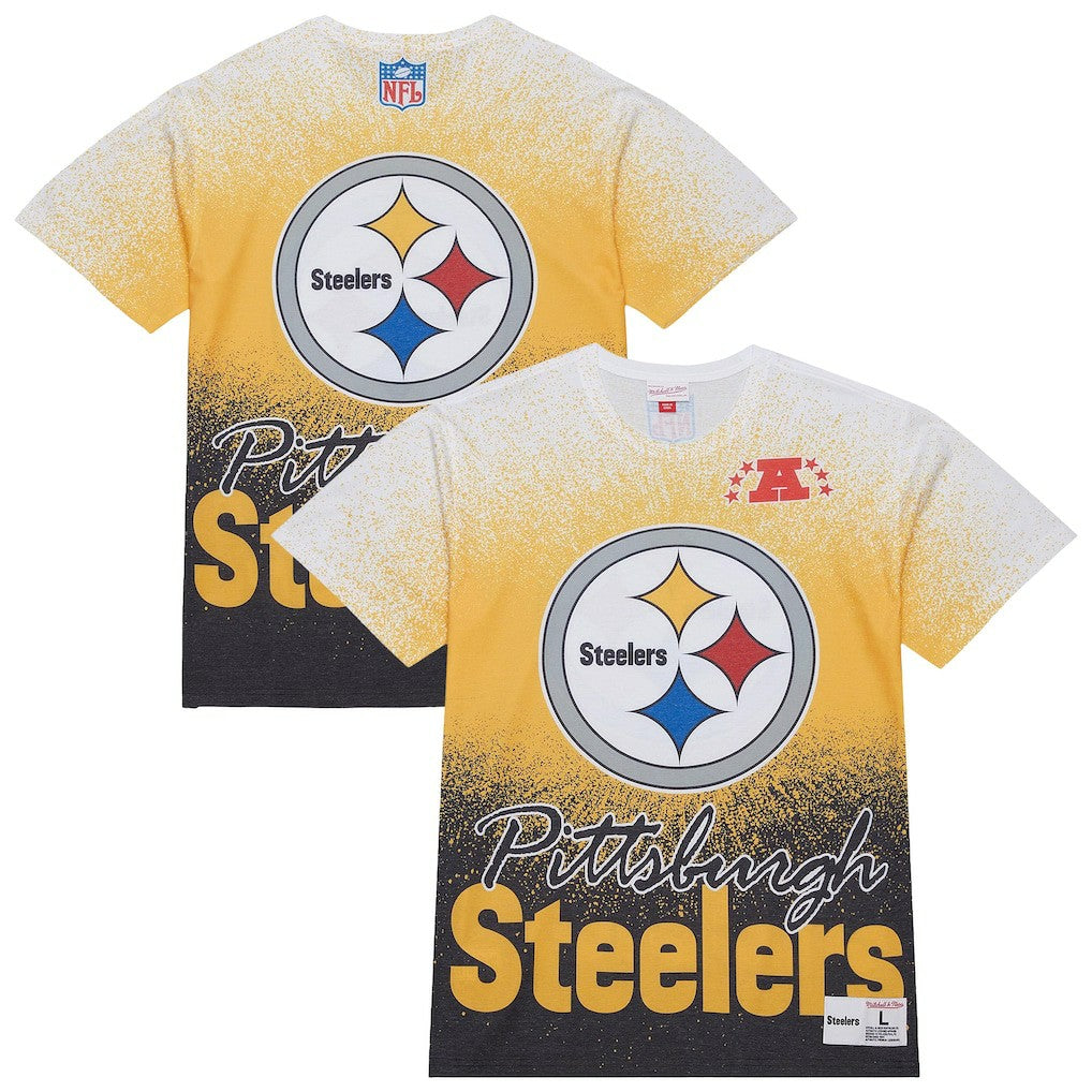 Pittsburgh Steelers Team Burst Vintage Logo T-Shirt - White cheap