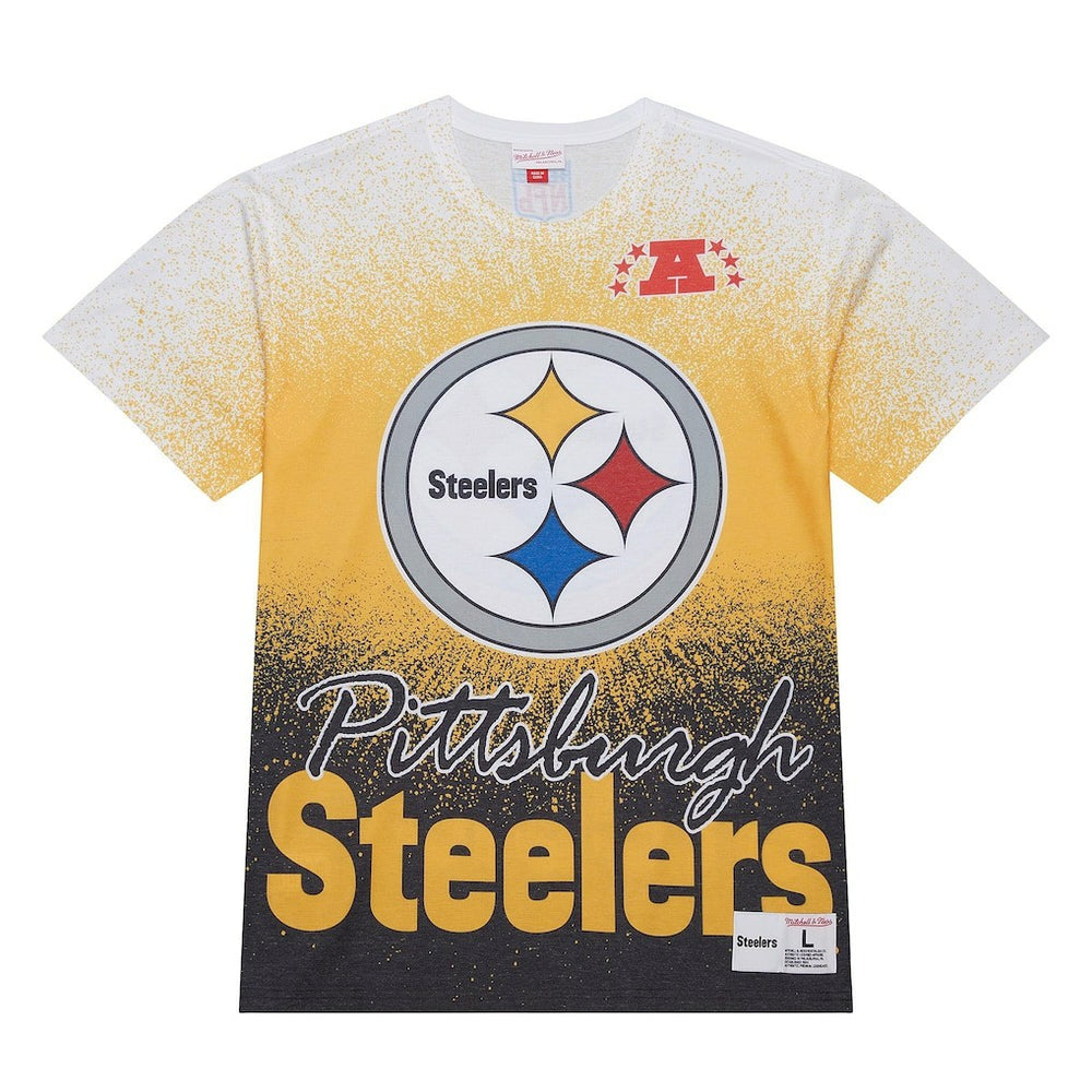 Pittsburgh Steelers Team Burst Vintage Logo T-Shirt - White cheap