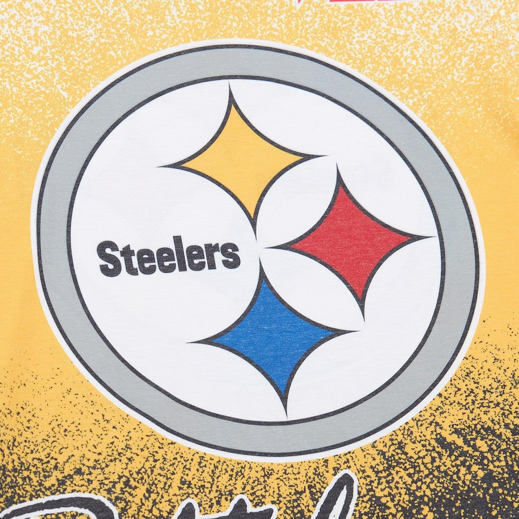 Pittsburgh Steelers Team Burst Vintage Logo T-Shirt - White cheap