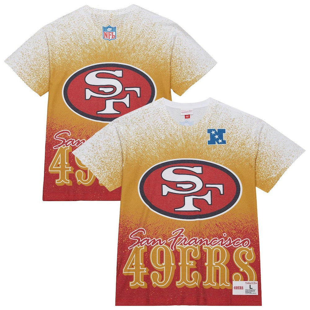 San Francisco 49ers Team Burst Vintage Logo T-Shirt - White outlet
