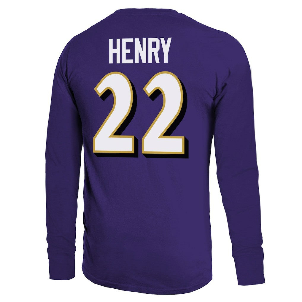 Derrick Henry Baltimore Ravens Majestic Threads Name & Number Long Sleeve T-Shirt - Purple online