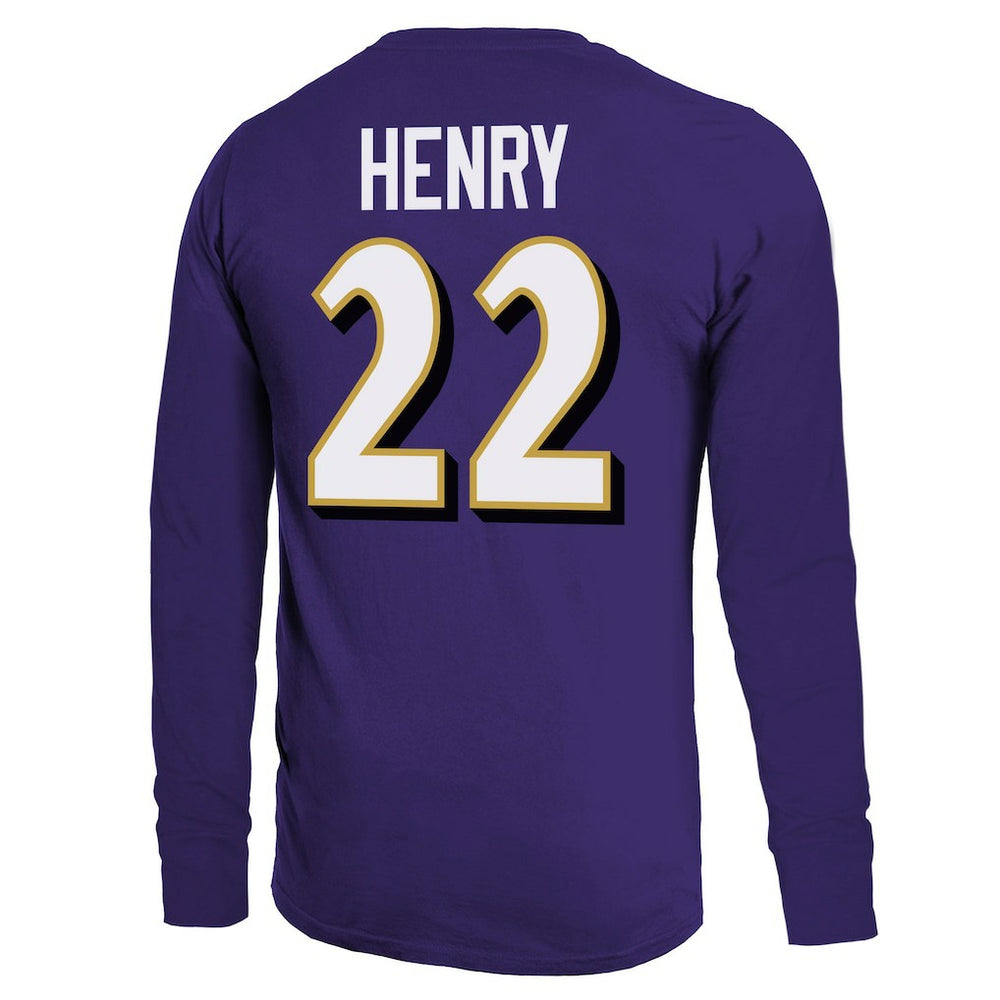 Derrick Henry Baltimore Ravens Majestic Threads Name & Number Long Sleeve T-Shirt - Purple online
