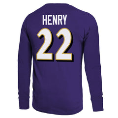 Derrick Henry Baltimore Ravens Majestic Threads Name & Number Long Sleeve T-Shirt - Purple online