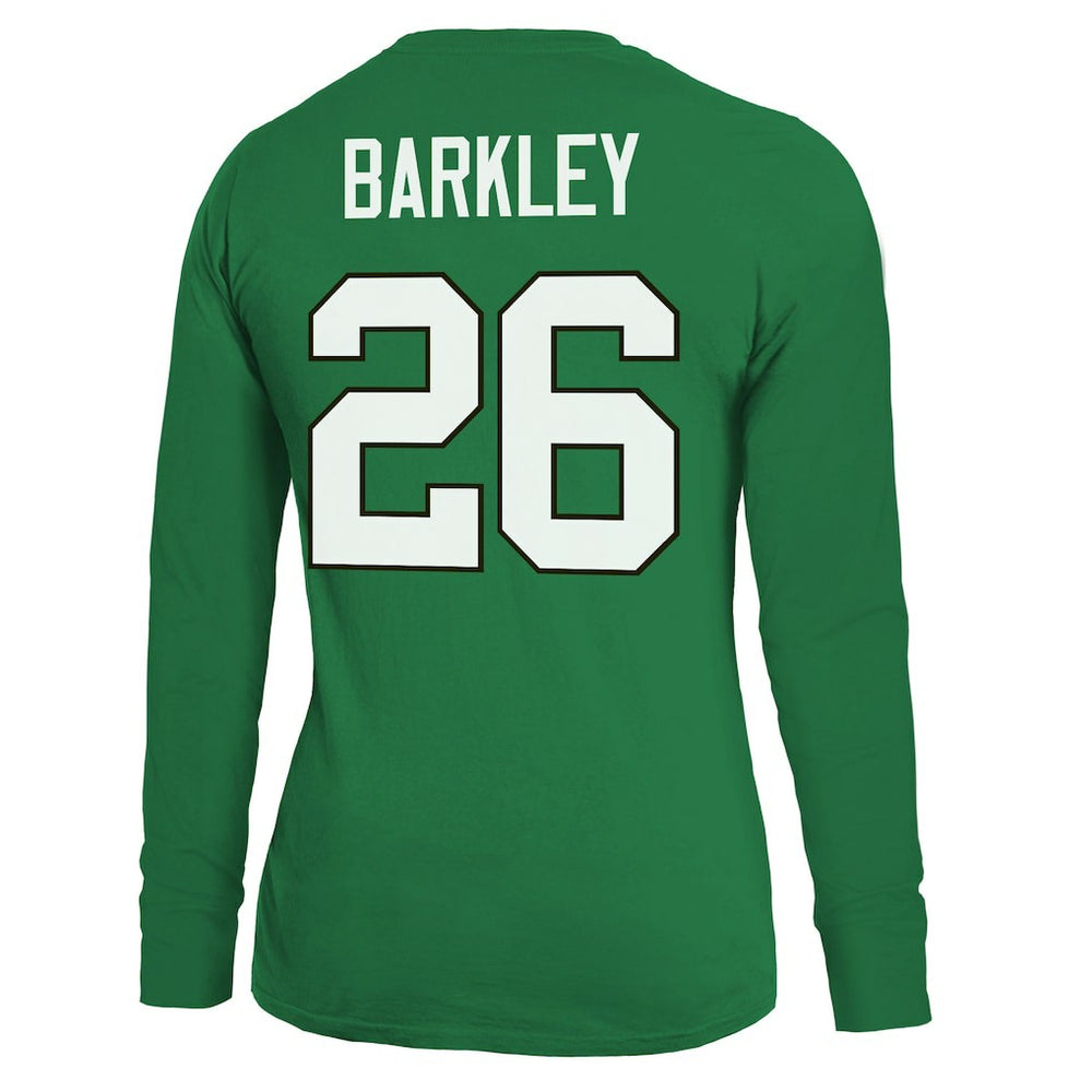 Saquon Barkley Philadelphia Eagles Majestic Threads Women's Name & Number Long Sleeve T-Shirt - Midnight Green on sale