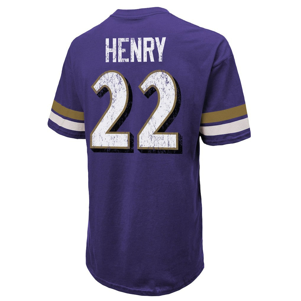 Derrick Henry Baltimore Ravens Majestic Threads Name & Number Oversized T-Shirt - Purple for sale