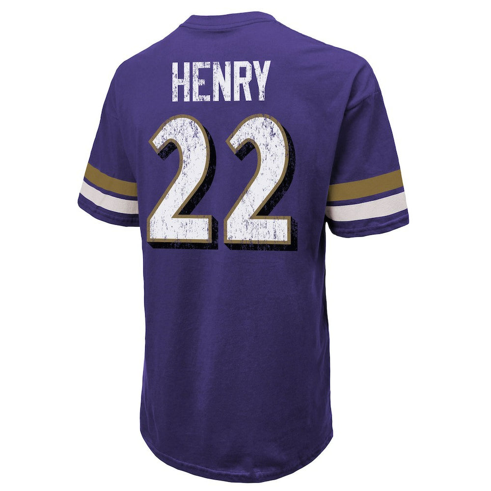 Derrick Henry Baltimore Ravens Majestic Threads Name & Number Oversized T-Shirt - Purple for sale
