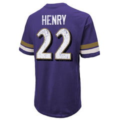 Derrick Henry Baltimore Ravens Majestic Threads Name & Number Oversized T-Shirt - Purple for sale