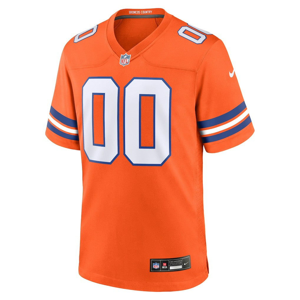 Denver Broncos Youth 2nd Alternate Custom Replica Jersey - Orange | Nike discount