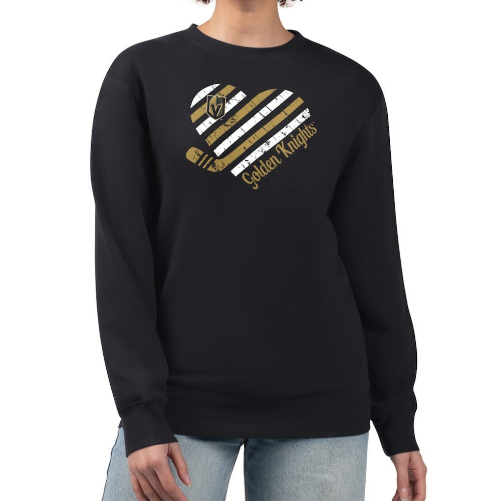 Vegas Golden Knights G-III 4Her by Carl Banks Women's Heart Graphic Pullover Sweatshirt Black