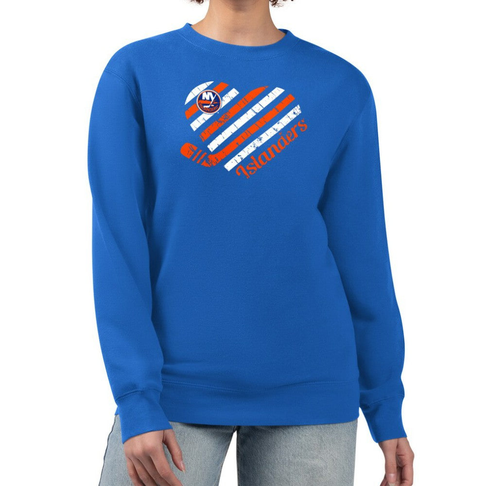 New York Islanders G-III 4Her by Carl Banks Women's Heart Graphic Pullover Sweatshirt Royal