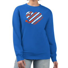 New York Islanders G-III 4Her by Carl Banks Women's Heart Graphic Pullover Sweatshirt Royal