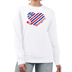 New York Rangers G-III 4Her by Carl Banks Women's Heart Graphic Pullover Sweatshirt White