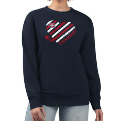 Montreal Canadiens G-III 4Her by Carl Banks Women's Heart Graphic Pullover Sweatshirt Navy