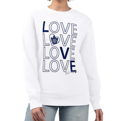 Toronto Maple Leafs G-III 4Her by Carl Banks Women's Lots Of Love Team Logo Graphic Pullover Sweatshirt White