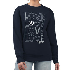 Tampa Bay Lightning G-III 4Her by Carl Banks Women's Lots Of Love Team Logo Graphic Pullover Sweatshirt Navy