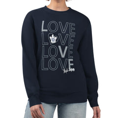 Toronto Maple Leafs G-III 4Her by Carl Banks Women's Lots Of Love Team Logo Graphic Pullover Sweatshirt Navy