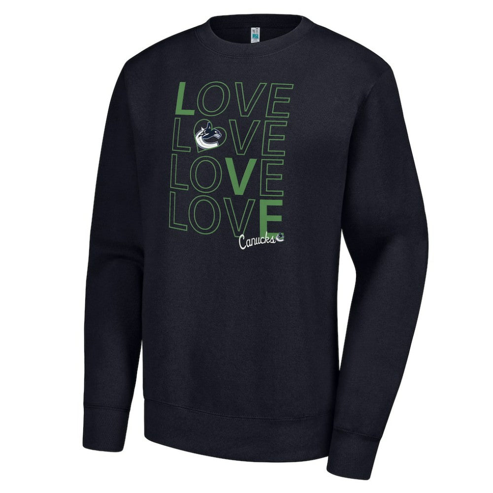 Vancouver Canucks G-III 4Her by Carl Banks Women's Lots Of Love Team Logo Graphic Pullover Sweatshirt Navy