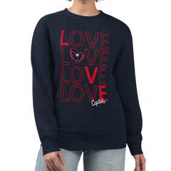 Washington Capitals G-III 4Her by Carl Banks Women's Lots Of Love Team Logo Graphic Pullover Sweatshirt Navy