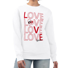 Carolina Hurricanes G-III 4Her by Carl Banks Women's Lots Of Love Team Logo Graphic Pullover Sweatshirt White