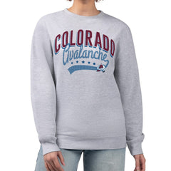 Colorado Avalanche G-III 4Her by Carl Banks Women's Filigree Team Graphic Fleece Pullover Sweatshirt Heather Gray