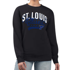 St. Louis Blues G-III 4Her by Carl Banks Women's Filigree Team Graphic Fleece Pullover Sweatshirt Black