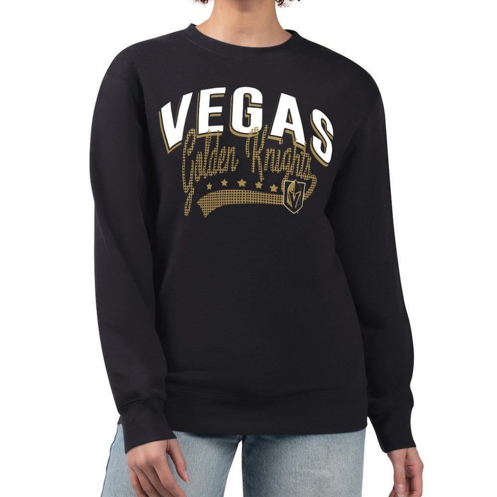 Vegas Golden Knights G-III 4Her by Carl Banks Women's Filigree Team Graphic Fleece Pullover Sweatshirt Black