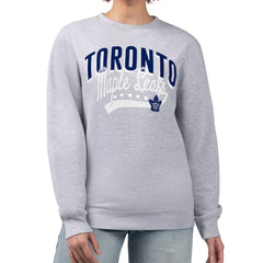 Toronto Maple Leafs G-III 4Her by Carl Banks Women's Filigree Team Graphic Fleece Pullover Sweatshirt Heather Gray
