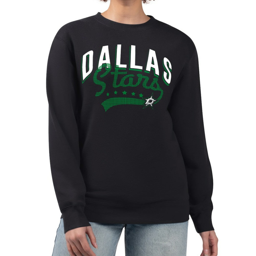 Dallas Stars G-III 4Her by Carl Banks Women's Filigree Team Graphic Fleece Pullover Sweatshirt Black
