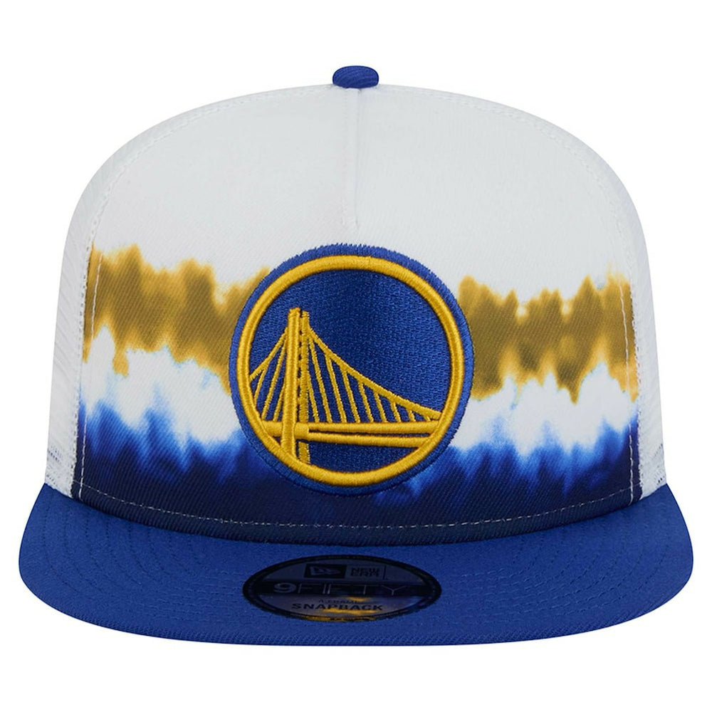 Golden State Warriors Dip-Dye 9FIFTY A-Frame Trucker Snapback Hat sale - White/Royal | New Era for sale