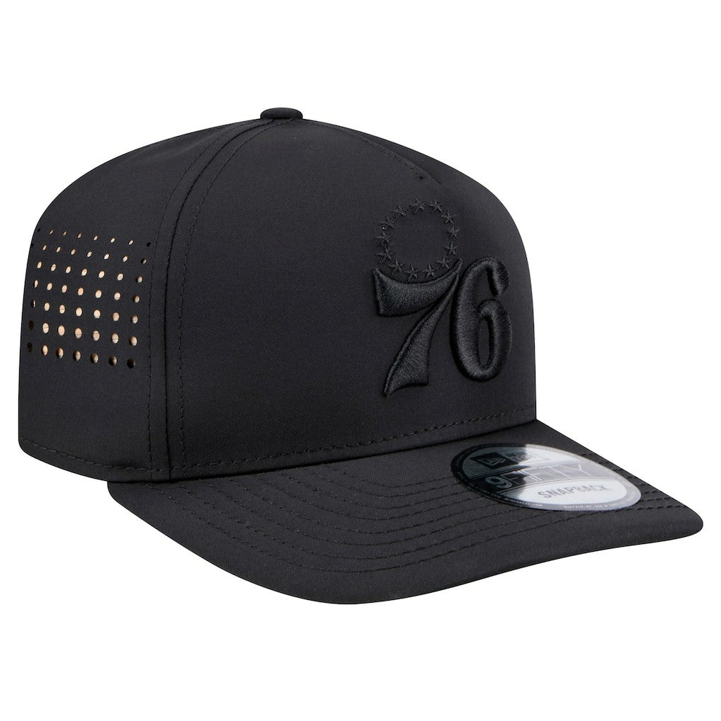 Philadelphia 76ers Vented 9FIFTY A-Frame Snapback Hat - Black | New Era shop